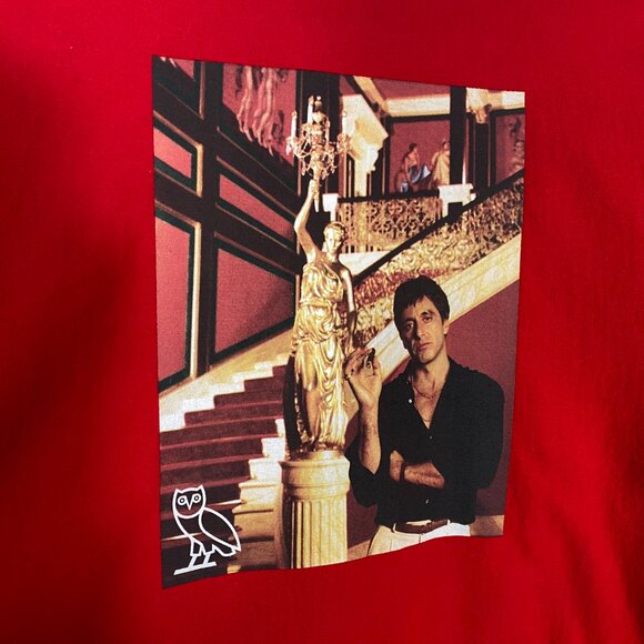 Octobers Very Own x Scarface Tony Montana Cotton Fleece Oversized Crewneck XS - Picture 3 of 8